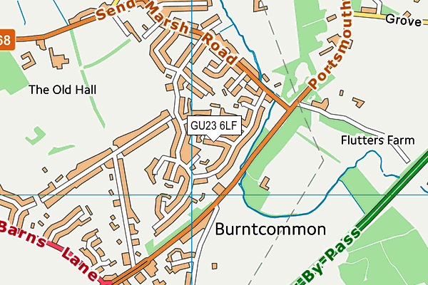 GU23 6LF map - OS VectorMap District (Ordnance Survey)