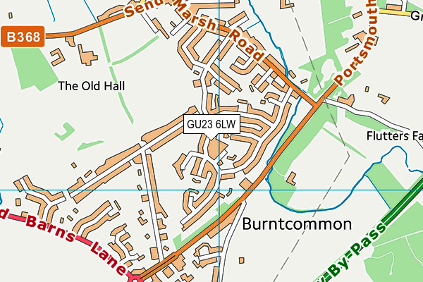 GU23 6LW map - OS VectorMap District (Ordnance Survey)
