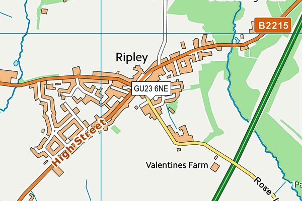 Ripley Court School map (GU23 6NE) - OS VectorMap District (Ordnance Survey)