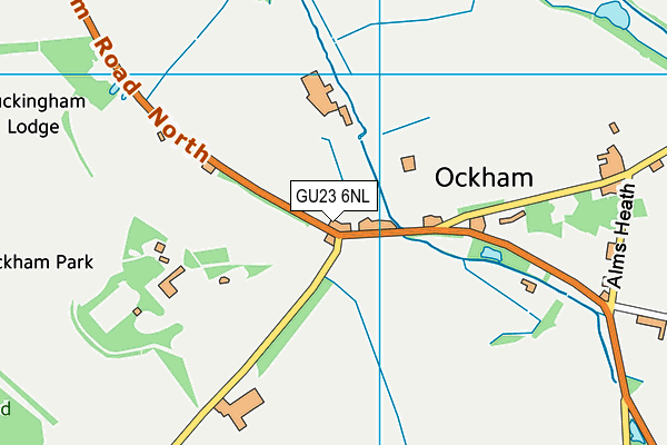 GU23 6NL map - OS VectorMap District (Ordnance Survey)