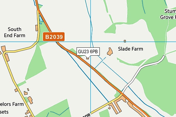 GU23 6PB map - OS VectorMap District (Ordnance Survey)