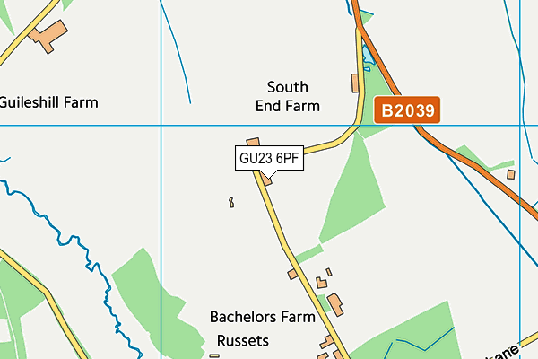 GU23 6PF map - OS VectorMap District (Ordnance Survey)