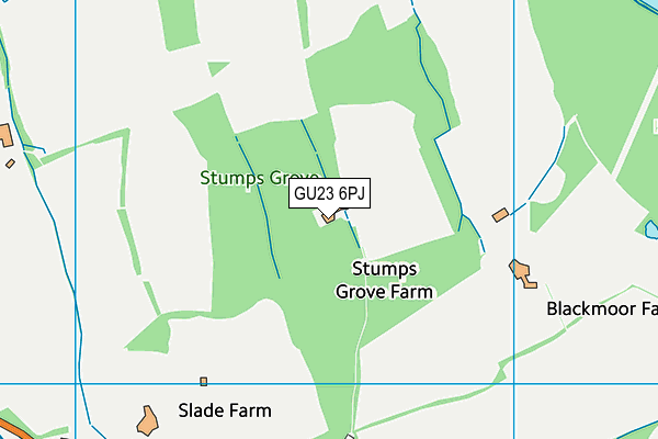 GU23 6PJ map - OS VectorMap District (Ordnance Survey)