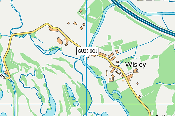 GU23 6QJ map - OS VectorMap District (Ordnance Survey)
