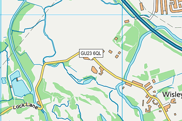 GU23 6QL map - OS VectorMap District (Ordnance Survey)