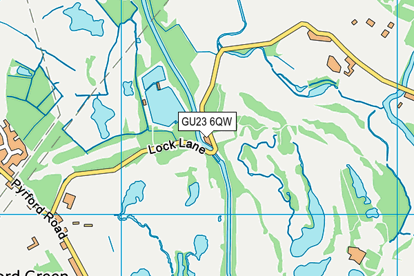 GU23 6QW map - OS VectorMap District (Ordnance Survey)