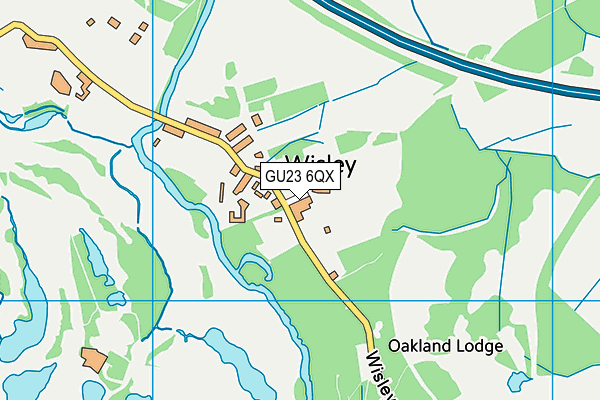 Wisley Cricket Club (Closed) map (GU23 6QX) - OS VectorMap District (Ordnance Survey)