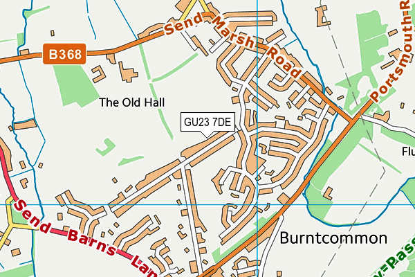 GU23 7DE map - OS VectorMap District (Ordnance Survey)