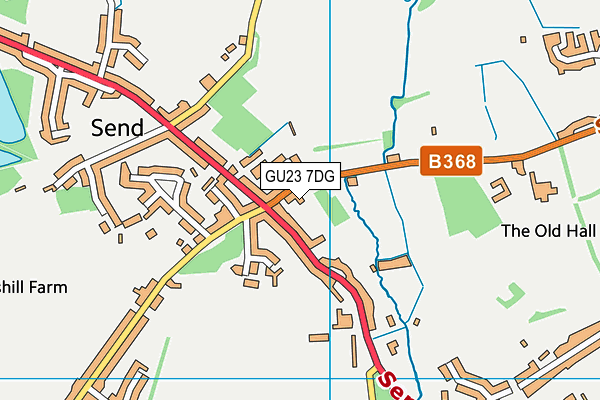 GU23 7DG map - OS VectorMap District (Ordnance Survey)