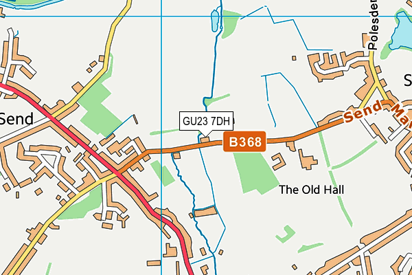 GU23 7DH map - OS VectorMap District (Ordnance Survey)