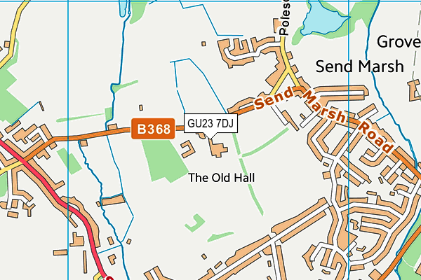 GU23 7DJ map - OS VectorMap District (Ordnance Survey)