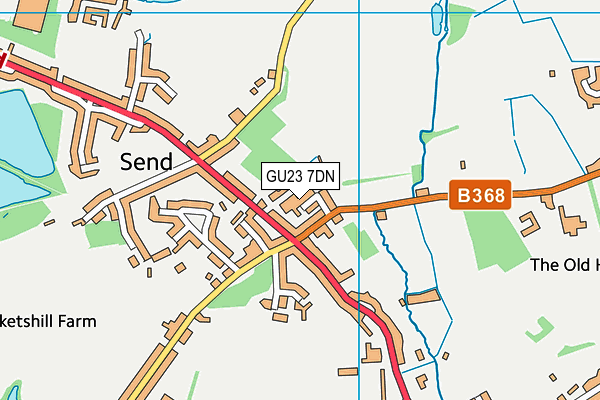 GU23 7DN map - OS VectorMap District (Ordnance Survey)