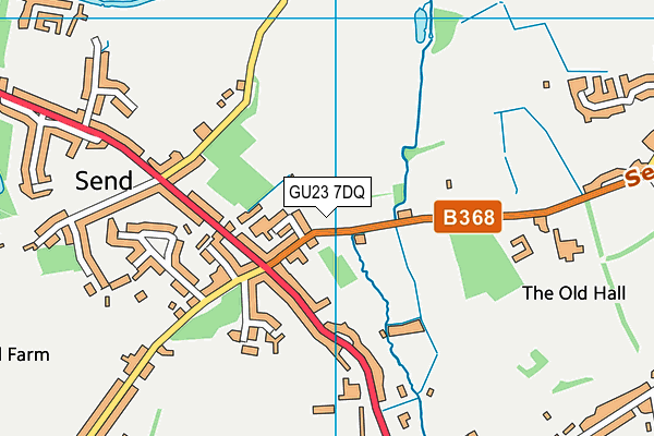 GU23 7DQ map - OS VectorMap District (Ordnance Survey)