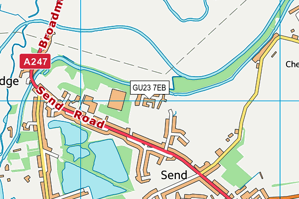 GU23 7EB map - OS VectorMap District (Ordnance Survey)