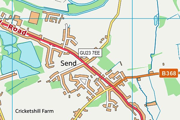 GU23 7EE map - OS VectorMap District (Ordnance Survey)