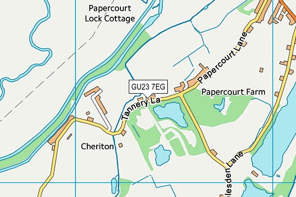 GU23 7EG map - OS VectorMap District (Ordnance Survey)