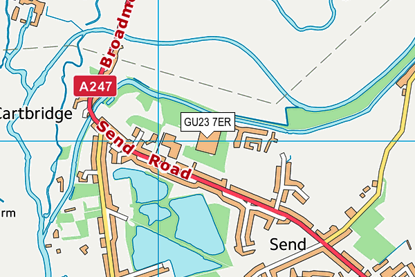 GU23 7ER map - OS VectorMap District (Ordnance Survey)