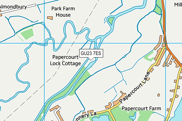 GU23 7ES map - OS VectorMap District (Ordnance Survey)