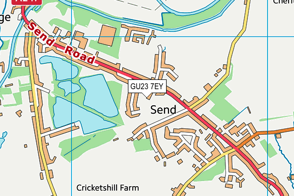 GU23 7EY map - OS VectorMap District (Ordnance Survey)