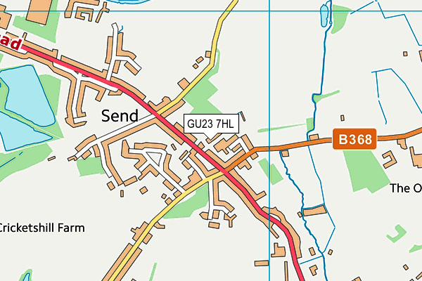 GU23 7HL map - OS VectorMap District (Ordnance Survey)