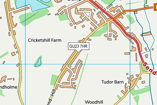 GU23 7HR map - OS VectorMap District (Ordnance Survey)