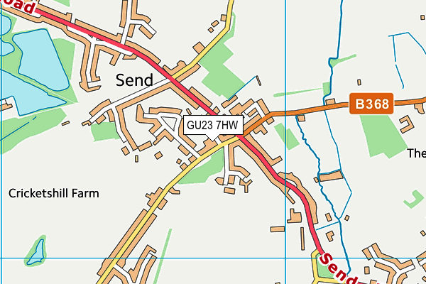 GU23 7HW map - OS VectorMap District (Ordnance Survey)