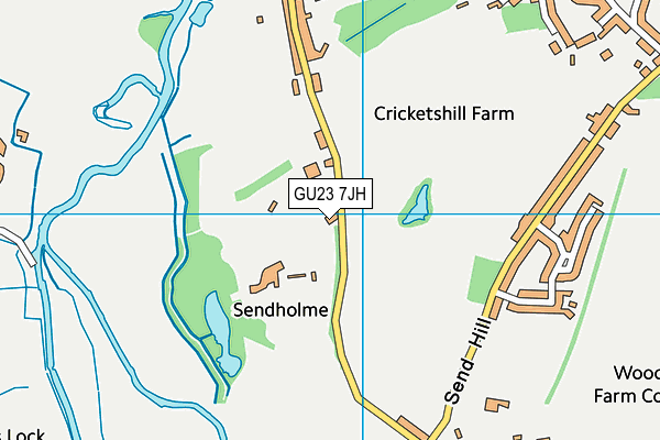 Concorde Cricket Club map (GU23 7JH) - OS VectorMap District (Ordnance Survey)