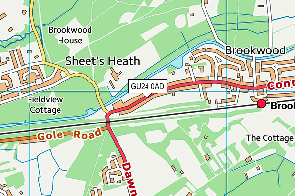 Map of BENTLEYS GARAGE BROOKWOOD LIMITED at district scale