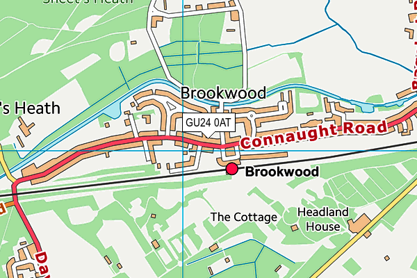 Map of PIZZA PLUS (BROOKWOOD) LTD at district scale