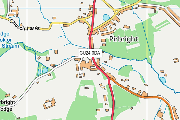 GU24 0DA map - OS VectorMap District (Ordnance Survey)