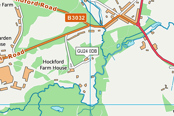 GU24 0DB map - OS VectorMap District (Ordnance Survey)