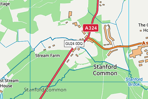 GU24 0DQ map - OS VectorMap District (Ordnance Survey)