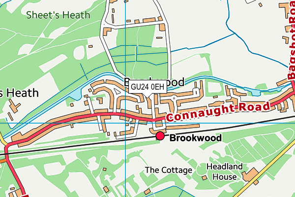 GU24 0EH map - OS VectorMap District (Ordnance Survey)