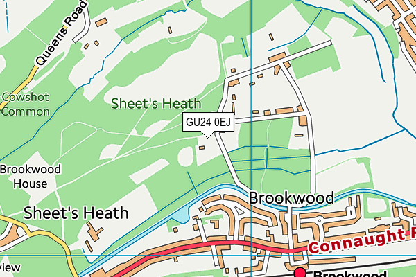 GU24 0EJ map - OS VectorMap District (Ordnance Survey)