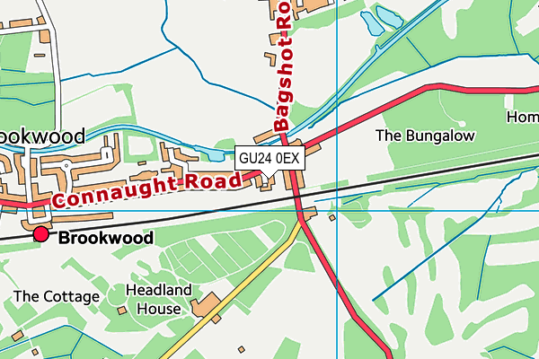 GU24 0EX map - OS VectorMap District (Ordnance Survey)