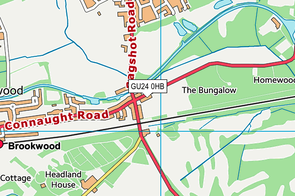 GU24 0HB map - OS VectorMap District (Ordnance Survey)