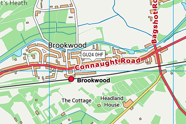 Brookwood Primary School map (GU24 0HF) - OS VectorMap District (Ordnance Survey)