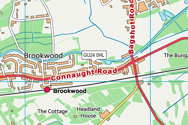 GU24 0HL map - OS VectorMap District (Ordnance Survey)