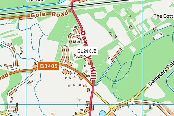 GU24 0JB map - OS VectorMap District (Ordnance Survey)