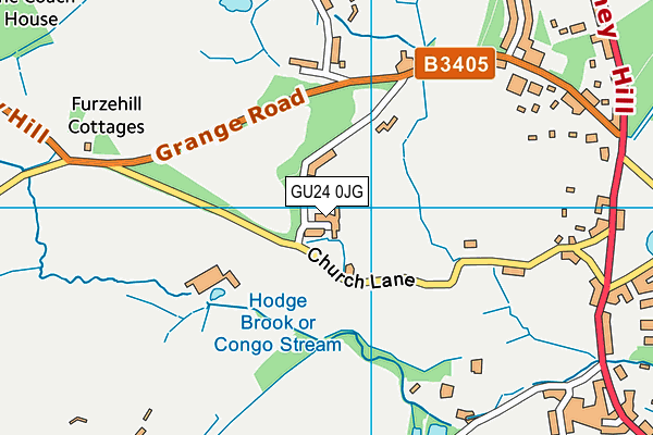 GU24 0JG map - OS VectorMap District (Ordnance Survey)