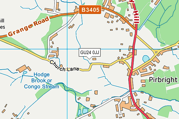 GU24 0JJ map - OS VectorMap District (Ordnance Survey)