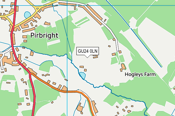 GU24 0LN map - OS VectorMap District (Ordnance Survey)