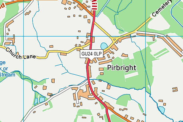 GU24 0LP map - OS VectorMap District (Ordnance Survey)