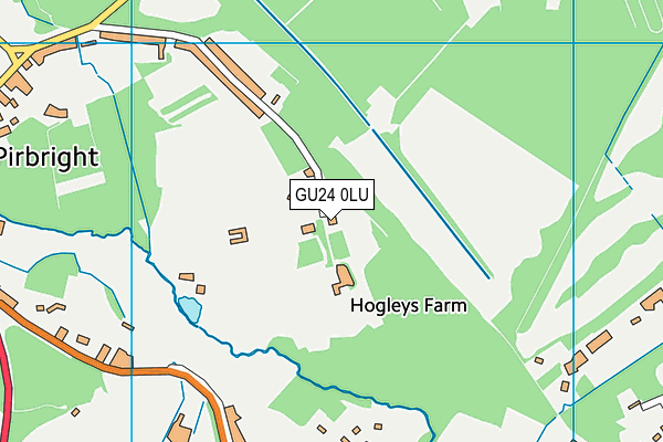 GU24 0LU map - OS VectorMap District (Ordnance Survey)