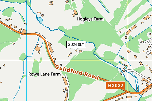 GU24 0LY map - OS VectorMap District (Ordnance Survey)