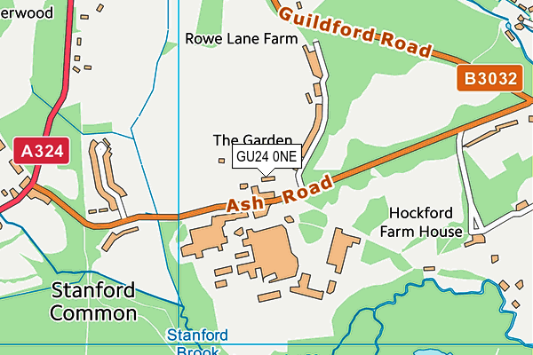 GU24 0NE map - OS VectorMap District (Ordnance Survey)