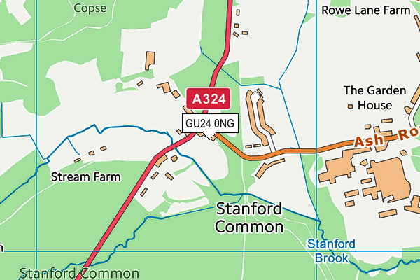 GU24 0NG map - OS VectorMap District (Ordnance Survey)