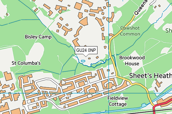 GU24 0NP map - OS VectorMap District (Ordnance Survey)