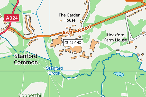 GU24 0NQ map - OS VectorMap District (Ordnance Survey)