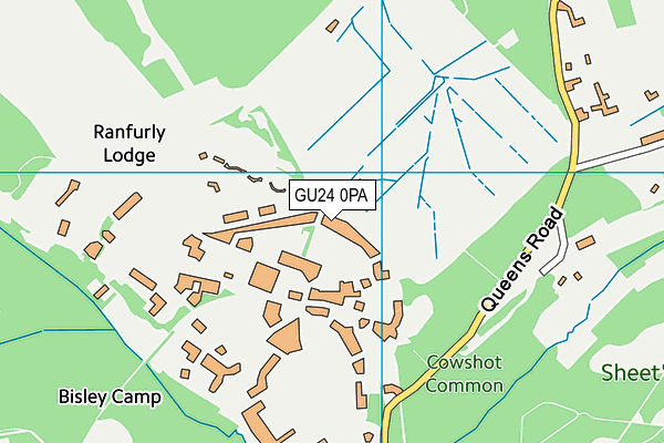 GU24 0PA map - OS VectorMap District (Ordnance Survey)